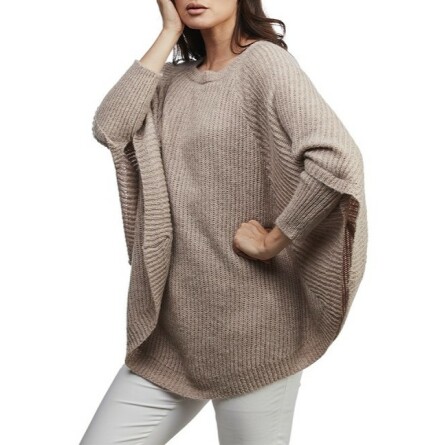 Pullover|Poncho Kate beige