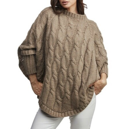 Pullover|Poncho Mira beige