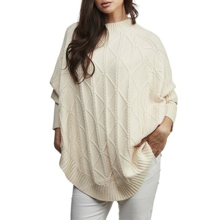 Pullover|Poncho Helen vit