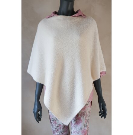 Vilda Lurvlig Poncho Offwhite