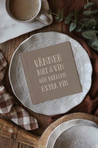 Majas Servetter | Napkins Vänner Mat & Vin..