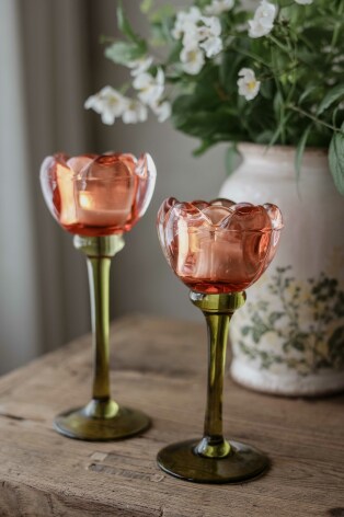 Ljushållare på fot Rose Liten Orange