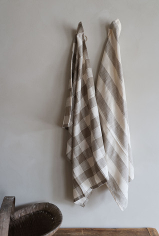 Ida Kökshandduk Randig Beige