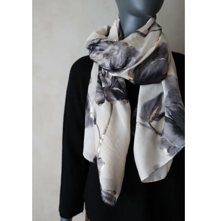 Bladmnstrad Sjal Beige