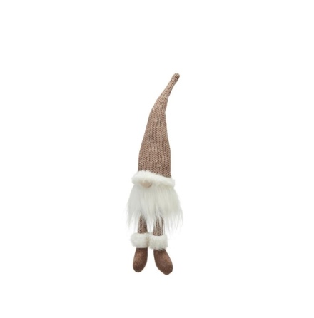 Tomte Stig Sittandes Brun