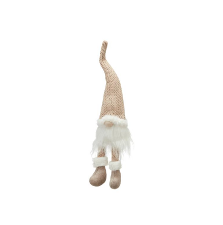 Tomte Stig Sittandes Beige