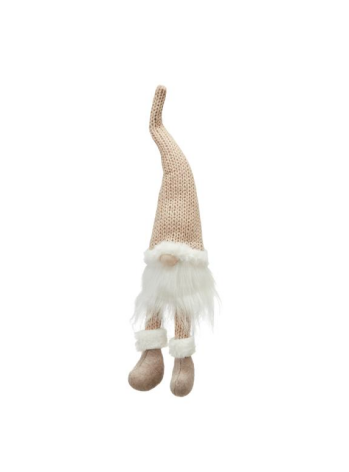 Tomte Stig Sittandes Beige