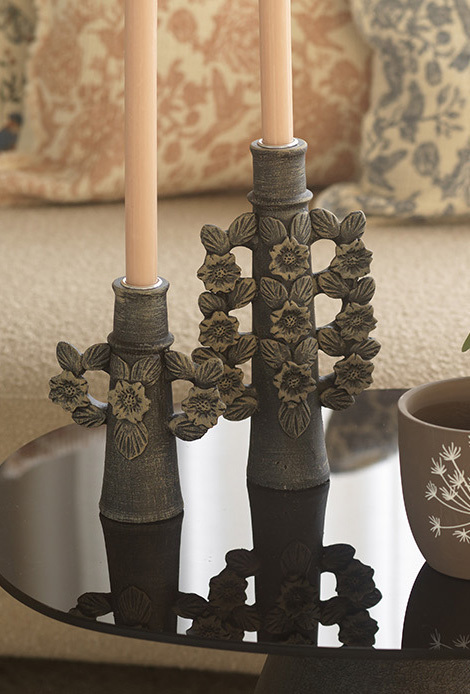 Lia Ljusstake Svart Stor