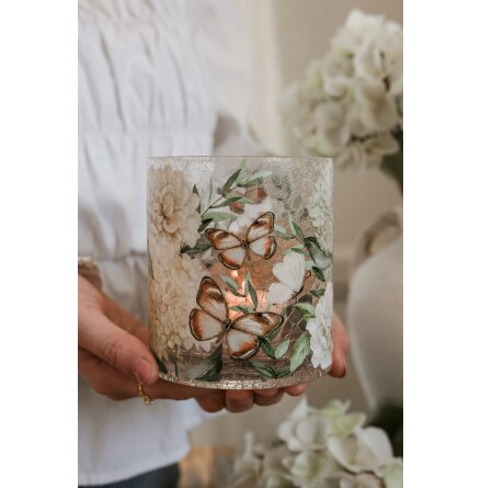 Majas Lykta Hortensia & Butterflies 10x12 cm