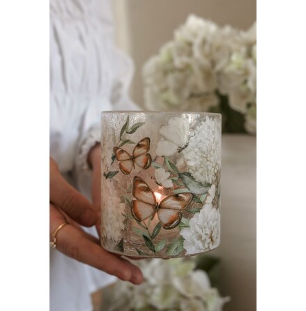 Majas Lykta Hortensia & Butterflies 9x10 cm