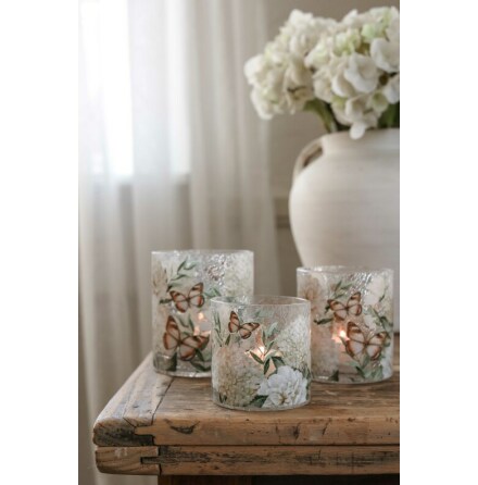 Majas Lykta Hortensia & Butterflies 10x12 cm
