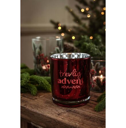 Majas Lykta Advent Ruby Red
