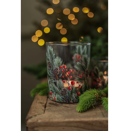 Majas Lykta Winter Berries 10x12 cm