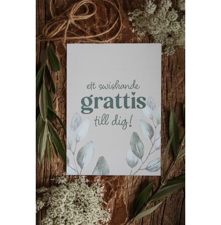 Majas Vykort Ett Swishande Grattis!