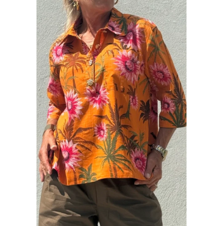 Porto Flower Blouse Orange